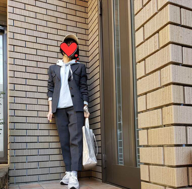 お仕事スーツを着崩して大人の休日カジュアル アラカンが着るuniqlo 今日は何着る Workingアラカンのリアルコーデ